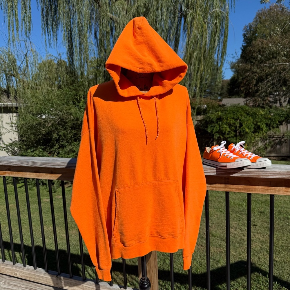 Hanes Neon Orange Hoodie Size 2XL/XXL